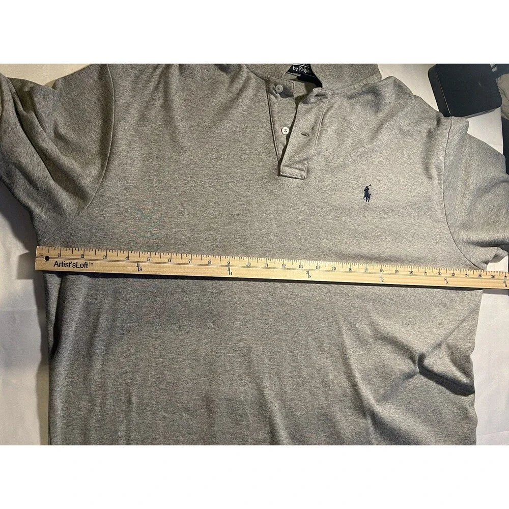 Polo Ralph Lauren Men’s M Heather Gray Short Sleeve Classic Fit Pony Logo Polo